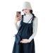 Autumn New Korean Fashion Woolen 2-Piece Maternity Dress_ecoleips.com