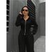 Women's Autumn/Winter Two Piece Set Hooded Cardigan And Wide Leg Pants Slim Fit Sweatshirt Casual European And American Style Clothing_ecoleips.com