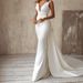 Women's Clothing Sexy V neck Sleeveless Trailing Wedding Dress Long Dress_ecoleips.com