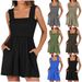 Summer New Product Fashion European-USA Style Wide-Leg Rompers Women Polyester Pure Color Strap Jumpsuit S-2XL_ecoleips.com