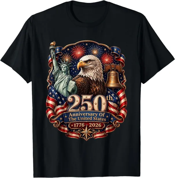 Women's T-Shirts 250 Years American 250th USA Patriotic 4th Of July T-Shirt_ecoleips.com