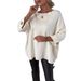 Oubaiman Women's Autumn Knit Top – Round Neck Mid-Sleeve Cotton Blend Relaxed Shirt (Breathable, Wrinkle-Resistant, S-XXXL)_ecoleips.com