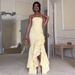 2024 Summer New European And American Cross-Border Women's Clothing Elegant Design Ruffle Trim Mermaid Long Dress_ecoleips.com