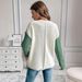 girl 2025 Autumn Winter New European And American Style Pullover Knitted Long Sleeve Loose Color Block Cable Knit Sweater_ecoleips.com