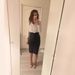 SK007 Leather Natural Waist Triangle Opening Knee-Length Midi Bodycon Skirt Discounted Sizes_ecoleips.com