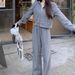 Two-piece Set With Hooded Zip-up Sweatshirt And Wide-leg Pants For Women, New Spring Korean Style Loose Casual Sports_ecoleips.com