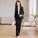 Women's Fashionable Elegant Suit Jacket Set Casual Formal New Style Spring Autumn Goddess Look_ecoleips.com