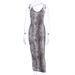 2024 Summer Women's Fashion Sleeveless V-Neck Strap Sexy Mid-Length Dress Wholesale_ecoleips.com