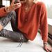"Women's Oversized V-Neck Drop Shoulder Sweater - Soft Acrylic Blend (XS-XXL, Grey/Black/Pink/Red/Olive/Blue)"_ecoleips.com