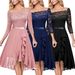Women's Clothing Spring And Summer New Lace Snow Like One Shoulder Dress Evening Dress_ecoleips.com