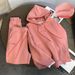 Women's Velvet Hooded Sweatshirt & Pants Set - Winter Two-Piece Outfit (Thickened Warm, Letter Print, Casual Sporty Style, Western Fashion)_ecoleips.com