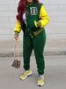 Trendy Color-Block Tracksuit Set – Oversized Letter Print Hoodie & Joggers (S/M/L)_ecoleips.com