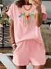 Women’s 2 Piece Outfit Set – Oversized Graphic T-Shirt And Biker Shorts Matching Set, Casual Summer Lounge Tracksuit For Daily Wear-341_ecoleips.com