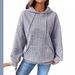 Women's Long Sleeve Casual Pullover With Pockets - Soft Stretch Polyester Blend, Comfortable & Stylish, Plus Size Available In Multiple Colors_ecoleips.com