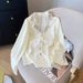 Women's Clothing Early Autumn New Suit Collar Temperament Heavy Embroidery Long Sleeved Chiffon Shirt Women's Tops_ecoleips.com