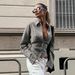 Women's Clothing Trendy Plaid Shirt Long Sleeve Fitted Waist Tie Detail Retro Blouse For Commuting_ecoleips.com