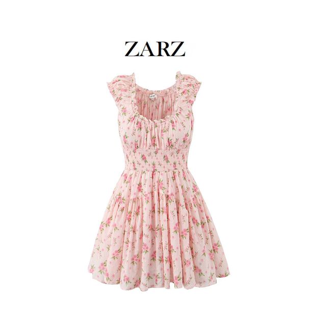ZARZ Elf-deigned European And American Tyle New Women' Clothing Claic Fahion Veratile Trendy Ruffled Floral_ecoleips.com