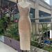 Women’s Clothing Glittery Look Sexy Celebrity V Neck Irregular Backless Positioning Piece Hot Diamond Skirt_ecoleips.com