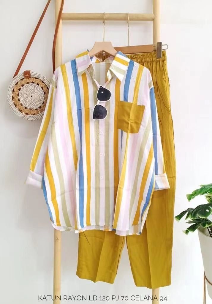Women's Clothing 2026 Cross Border Suits For Women New Striped Suits Casual Long Sleeved Trousers Two Piece Suits Wholesale_ecoleips.com