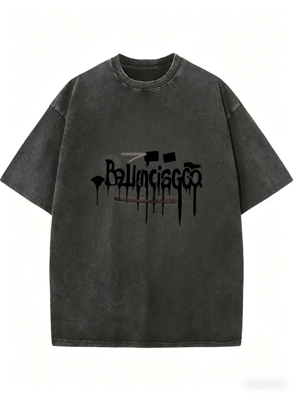Women's Vintage Wash Casual Top, Loose Fit Short Sleeve Tee For Modern Streetwear And Daily Styling_ecoleips.com