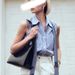 Women's Sleeveless Striped Shirt - Summer Casual Polo Collar Blouse - Relaxed Fit Square Shoulder Top For Office & Streetwear_ecoleips.com