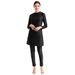 Women's Clothing Conservative Swimsuit, Swimsuit Three Piece Set, Headscarf And Hat M098_ecoleips.com