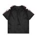 Color Block V-Neck Short Sleeve T-Shirt - Breathable Mesh Loose Fit Sports Top For Men & Women - Trendy Streetwear (White/Black, S-5XL)"_ecoleips.com