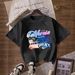Women's Casual Round Neck Short Sleeve T-Shirt Multi-Color Style Simple Fashionable Sports Top Solid Printed Loose Fit_ecoleips.com
