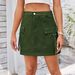 Women's Clothing Is Hard Washed Denim Workwear Short Skirt Skirt_ecoleips.com