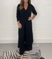 Women's Clothing Spring And Summer New Wear V Neck Long Sleeve Split Tops And Pants Two Piece Set_ecoleips.com