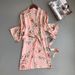 Aria Basics Popular In Europe And America: Pajama Manufacturer's Mid-sleeve, Collared Wear Robe, Women's Printed Pajamas, Home_ecoleips.com