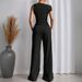 Voya Women's Summer Women's Solid Color Sleeveless Tank Top Pants Fashion Set Sexy Casual Two Piece Set_ecoleips.com