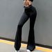 Women's High-Waisted Flare Yoga Pants - Seamless, Butt-Lifting, Adjustable Waistband & Ultra-Stretchy Workout Leggings For Dance, Gym & Lounge_ecoleips.com