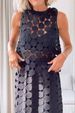 Women's Sleeveless Lace Fringe Two-Piece Set – INS Style Loose Vacation Skirt Outfit, Comfortable Summer Casual Dress_ecoleips.com