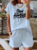 Women’s 2 Piece Outfit Set – Oversized Graphic T-Shirt And Biker Shorts Matching Set, Casual Summer Lounge Tracksuit For Daily Wear-347_ecoleips.com