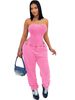 Women's Clothing Slim Fit Jumpsuit Distressed Tube Top Two Piece Set Casual Loose Fitting Wear For Spring/Autumn Summer_ecoleips.com
