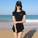 Women's Slimming Two Piece Swimsuit Conservative Design For Hot Springs Swimming Pools Square Legs New Style_ecoleips.com