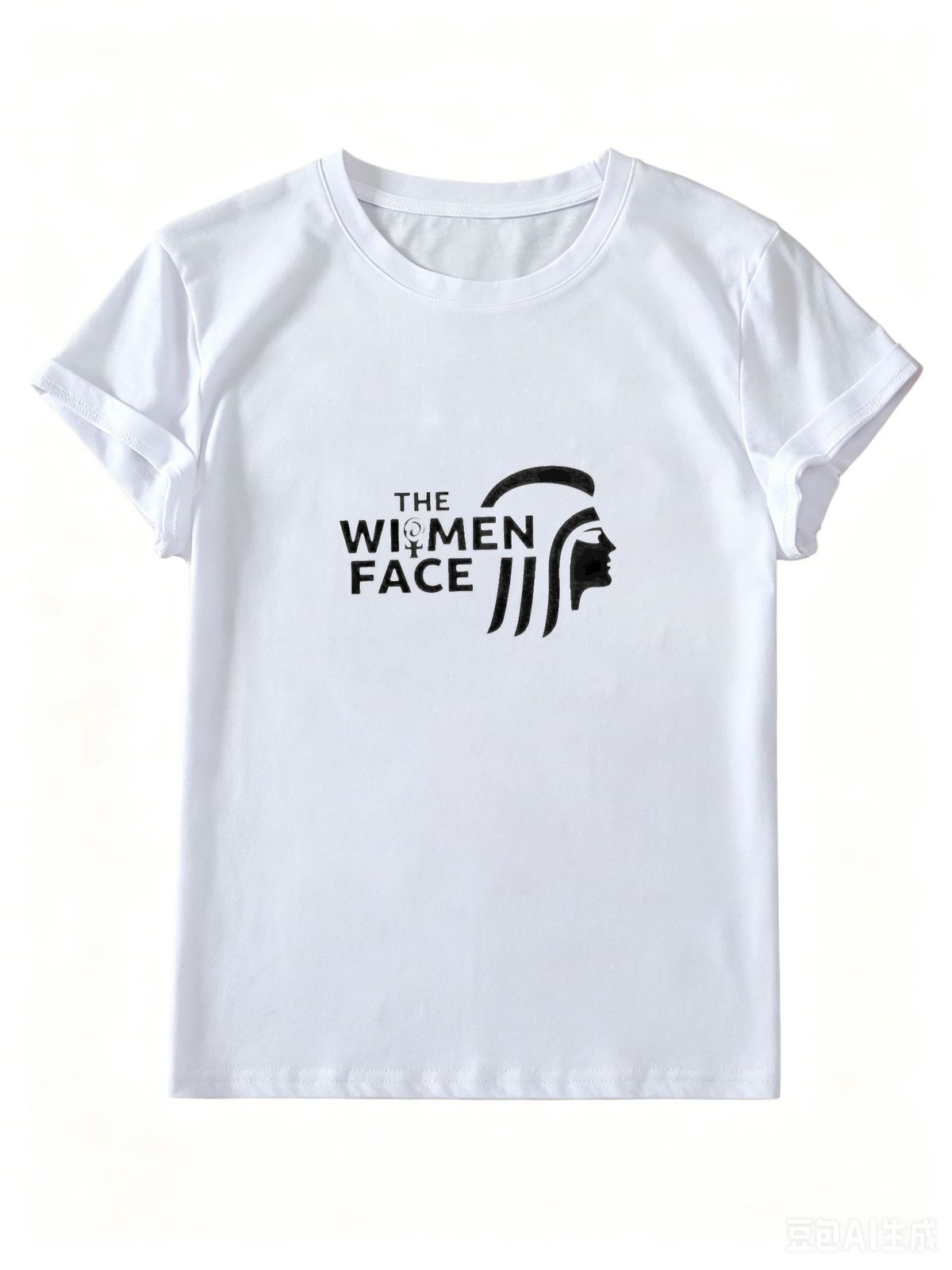 Women's Slim Fit Crew Neck T-Shirt, Minimalist Casual Top For Daily Wear_ecoleips.com