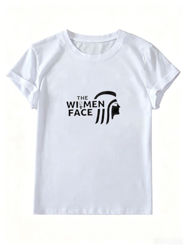 Women's Slim Fit Crew Neck T-Shirt, Minimalist Casual Top For Daily Wear_ecoleips.com