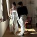 Light Wedding Dress, Bridal Robe, Travel Photo Shoot Certificate Registration, Elegant And Simple Satin, Niche Two-piece_ecoleips.com