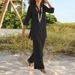 Women's Clothing Plus Size Women's Solid Color National Style Retro Pants Suit Cotton And Linen Casual Long Sleeved Loose Cotton Suit_ecoleips.com