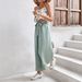Fashion Women's Two Piece Set Casual Vacation Camisole Top With Print And Tie Up Pants Clothing_ecoleips.com