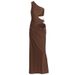 Women Premium Textured Dress Elegant High End Asymmetric Neckline Sleeveless Ruched Detail Party Casual Dress For Women Fashion Outfit_ecoleips.com