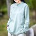 A Minimalist-Style Cotton-Linen Long-Sleeved Top With A Classic Collar Design, Suitable For Spring And Autumn; Also Avai_ecoleips.com