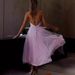 Women's Clothing Suspenders Solid Color Dress Long Skirt_ecoleips.com