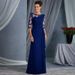 Women's Clothing Women's Spring And Summer New Long Lace Perspective Round Neck Mid Sleeve Dress Dress_ecoleips.com