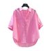 Women's Clothing Summer New Style Lapel Loose Slim Lazy Style_ecoleips.com