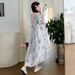 Summer New Korean Fashion Printed Maternity Dress_ecoleips.com