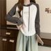 Real Shot Of Foreign Trade American-style Color-blocked Hooded T-shirt For Women, Long-sleeved, Spring And Autumn Wear,_ecoleips.com
