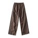 Women's Clothing High Waist Striped Straight Sports Quick Drying Pants Women Autumn Loose Slim Drawstring Wide Leg Casual Pants_ecoleips.com